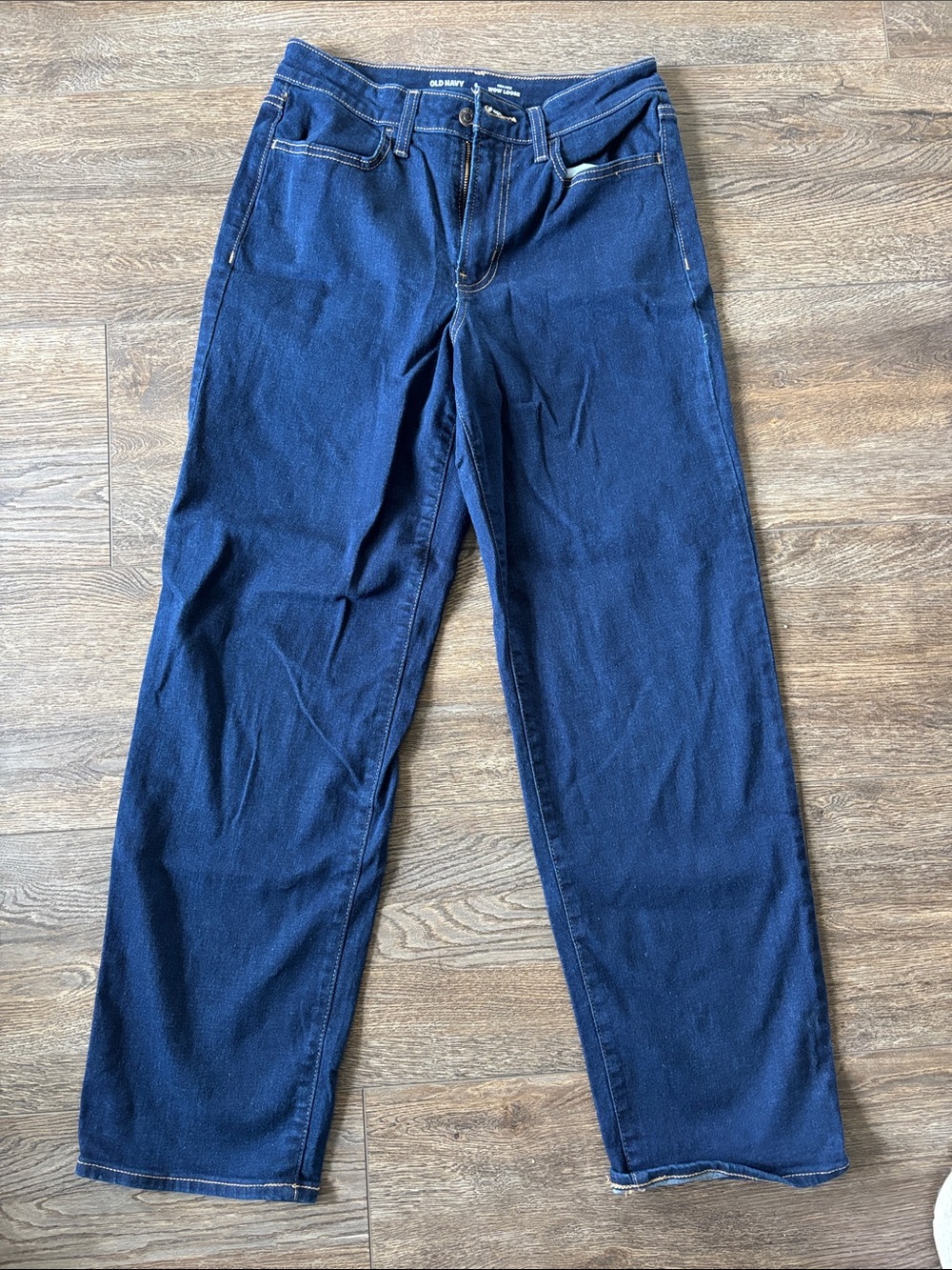 Old Navy womans Straight Jeans in Deep Blue